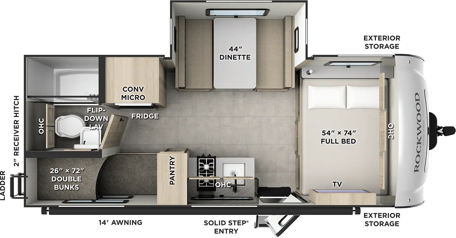 Rockwood Geo Pro G20BH Floorplan